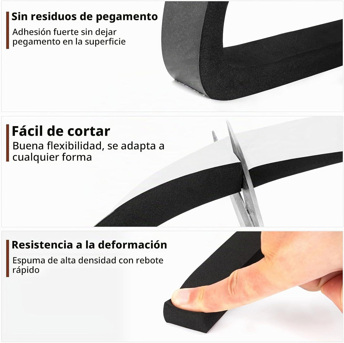Yotache - 2 rollos de cinta de espuma de 1" de ancho x 3\/4"...