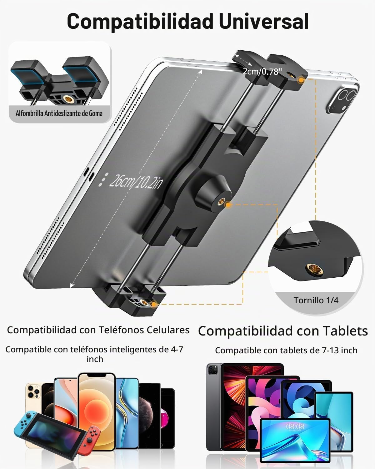 YOOZ Soporte para tablet de cabina de aviación con ventosa [ventosa...