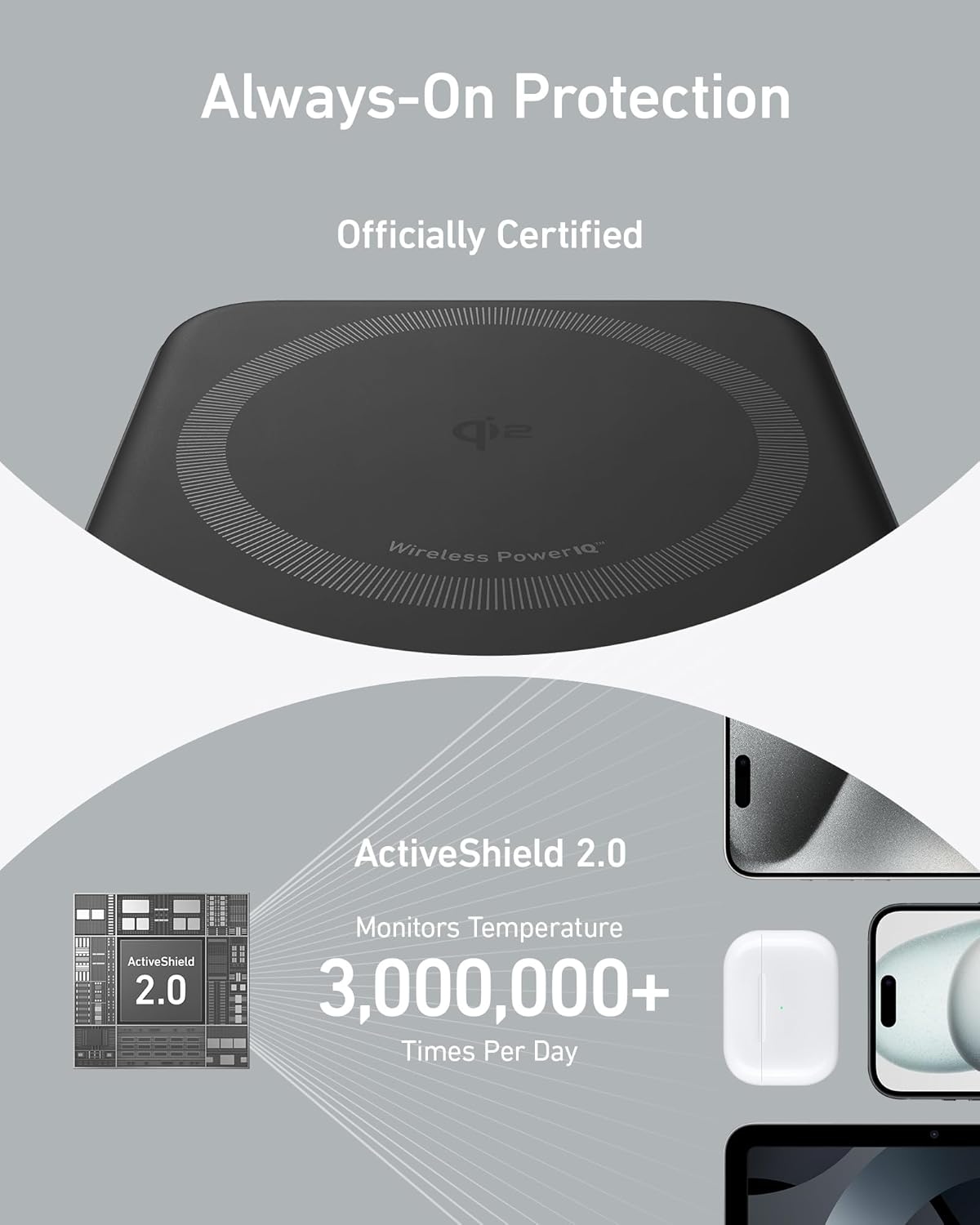 Anker MagGo Power Bank, cargador portátil máximo de 15 W con certif...