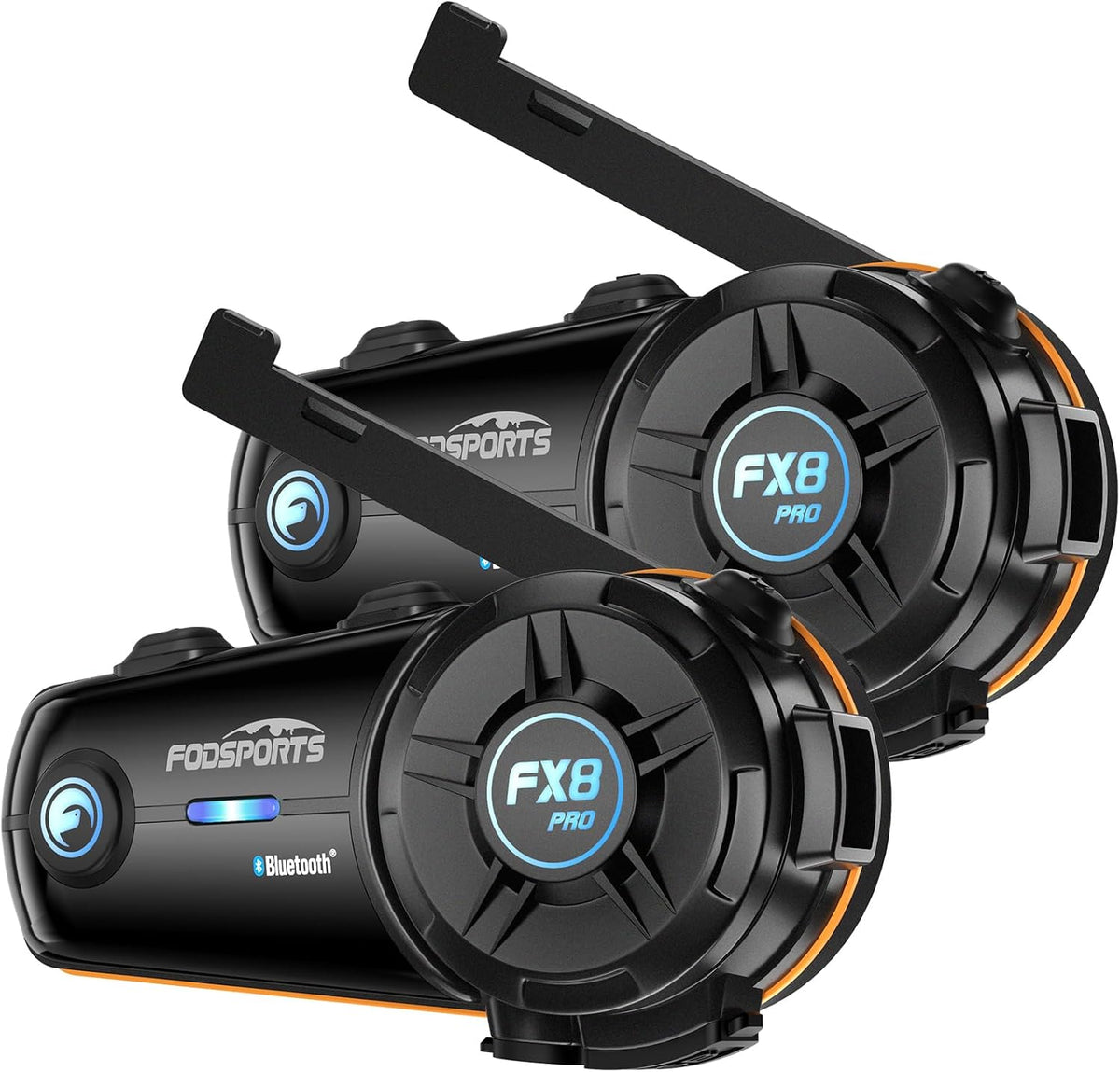 Fodsports FX8 PRO - Intercomunicador Bluetooth para motocicleta, si...