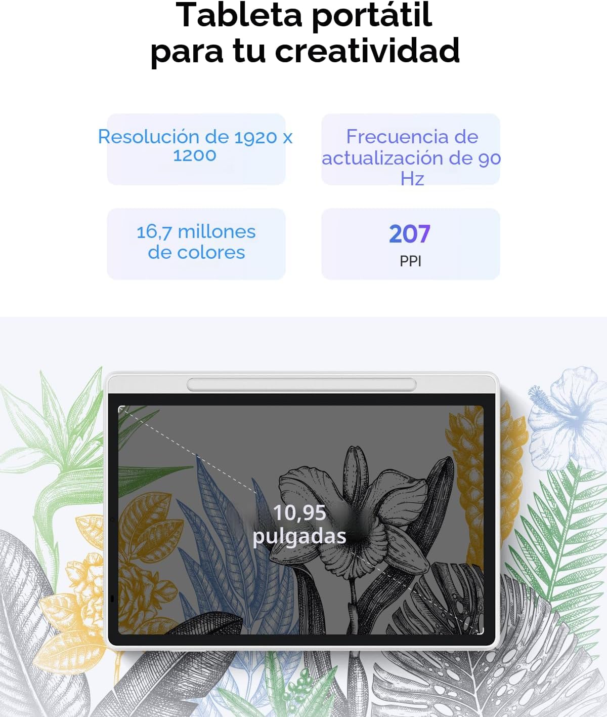XPPen - Tableta de dibujo independiente de 10.95 pulgadas, digital...