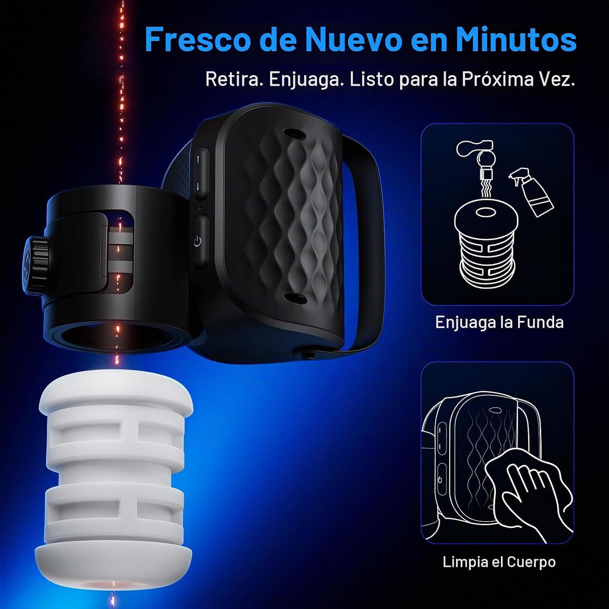 EINSEO Compacto Masturbador Masculino Coño de Bolsillo, AI Sync Jug...