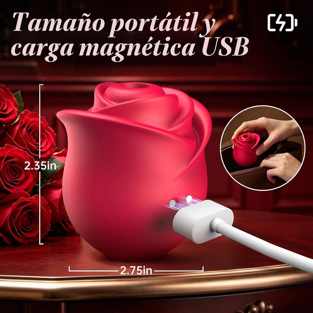 Vibrador de succión de juguete sexual de rosas, juguetes para adult...