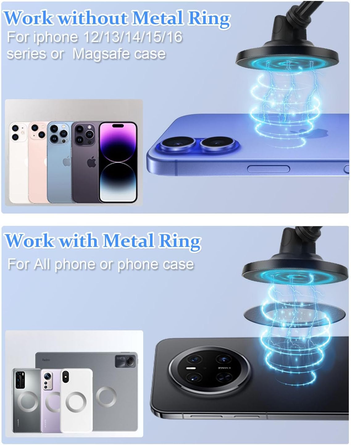 Soporte magnético para teléfono para escritorio, para Magsafe Clip...