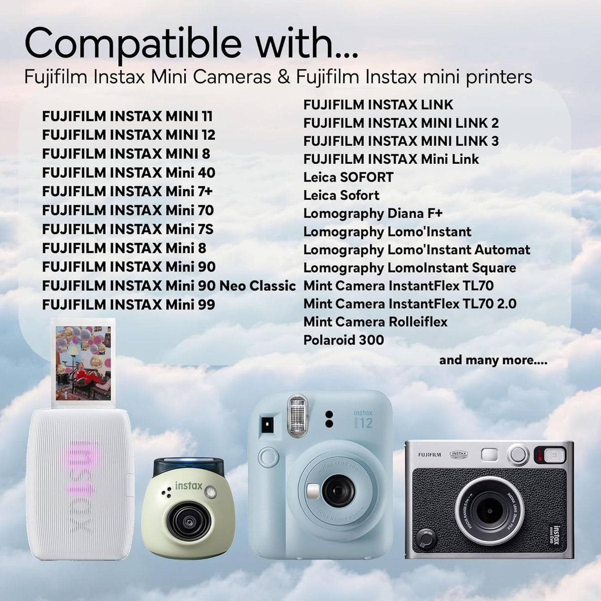 Fujifilm - Película para cámara instantánea Instax Mini con unidad...