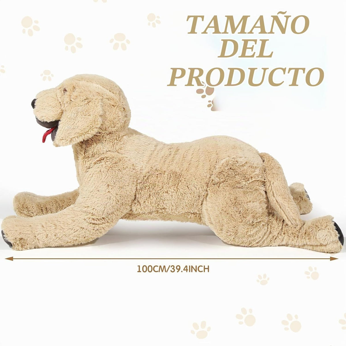 Geosar Animales de peluche de perro de 39.4 pulgadas, suaves juguet...
