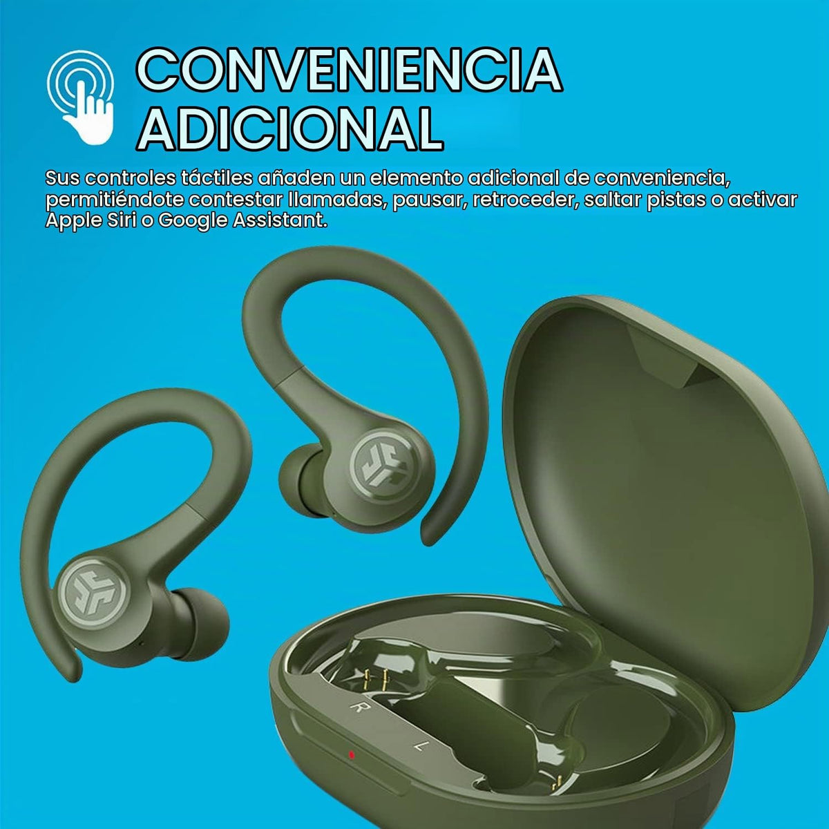 JLab Go Air Sport, auriculares de entrenamiento inalámbricos con ll...