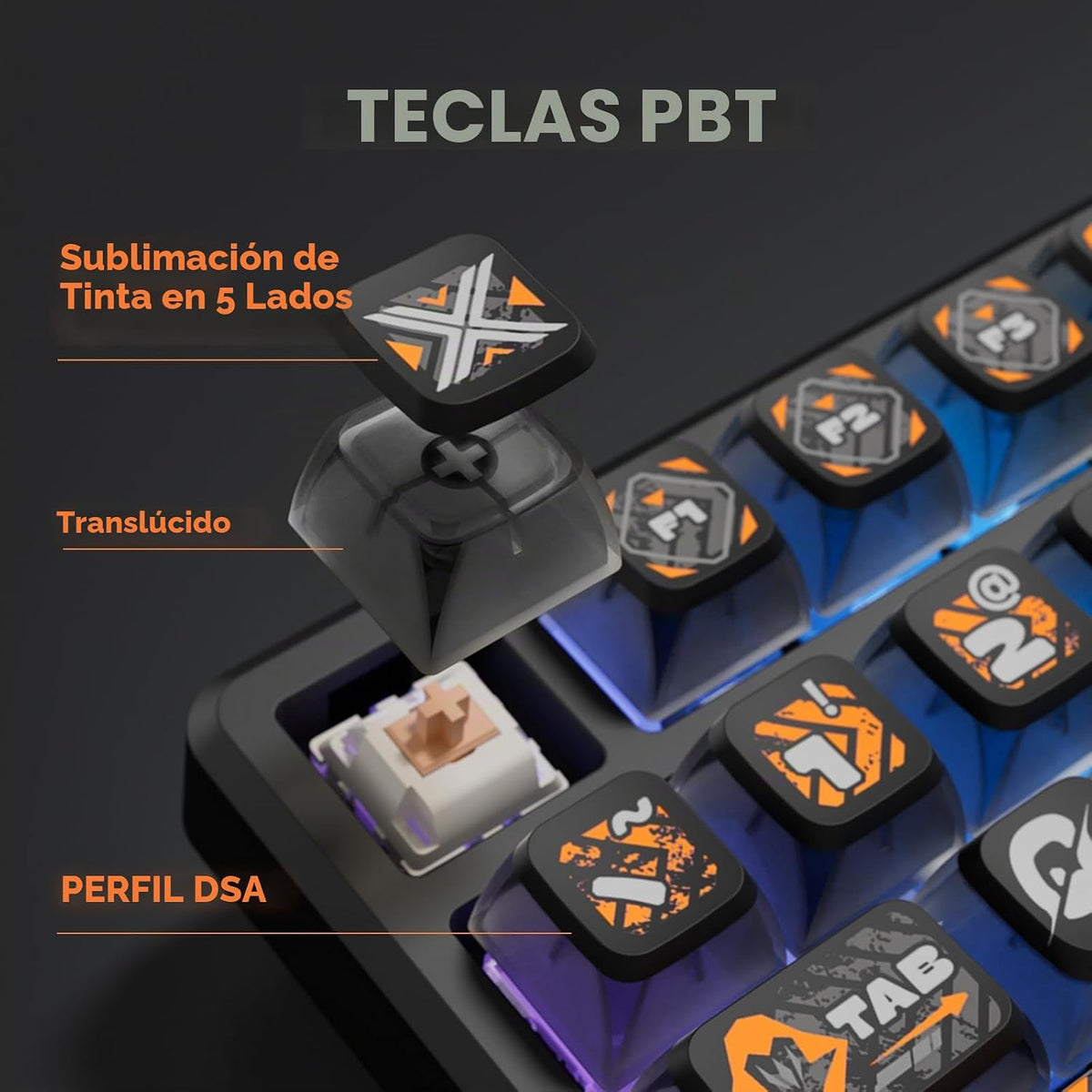 RK ROYAL KLUDGE R98 Pro Teclado mecánico con cable, teclado RGB par...