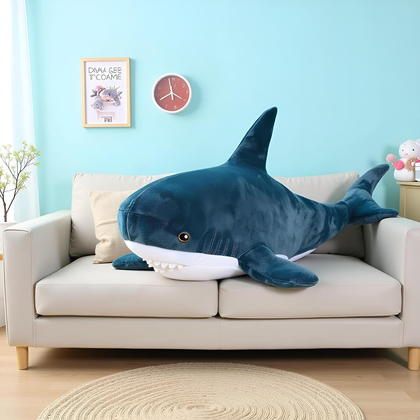 Ryttir Animales de Peluche de Tiburón Gigante XXXL de 47.2 Pulgadas...