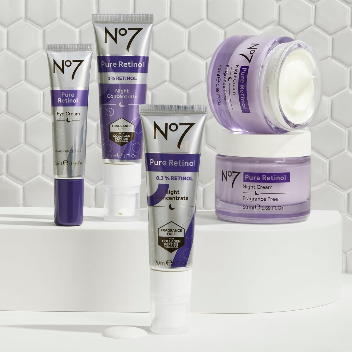No7 Pure Retinol 1% Concentrado Nocturno - Suero de Retinol Antiarr...