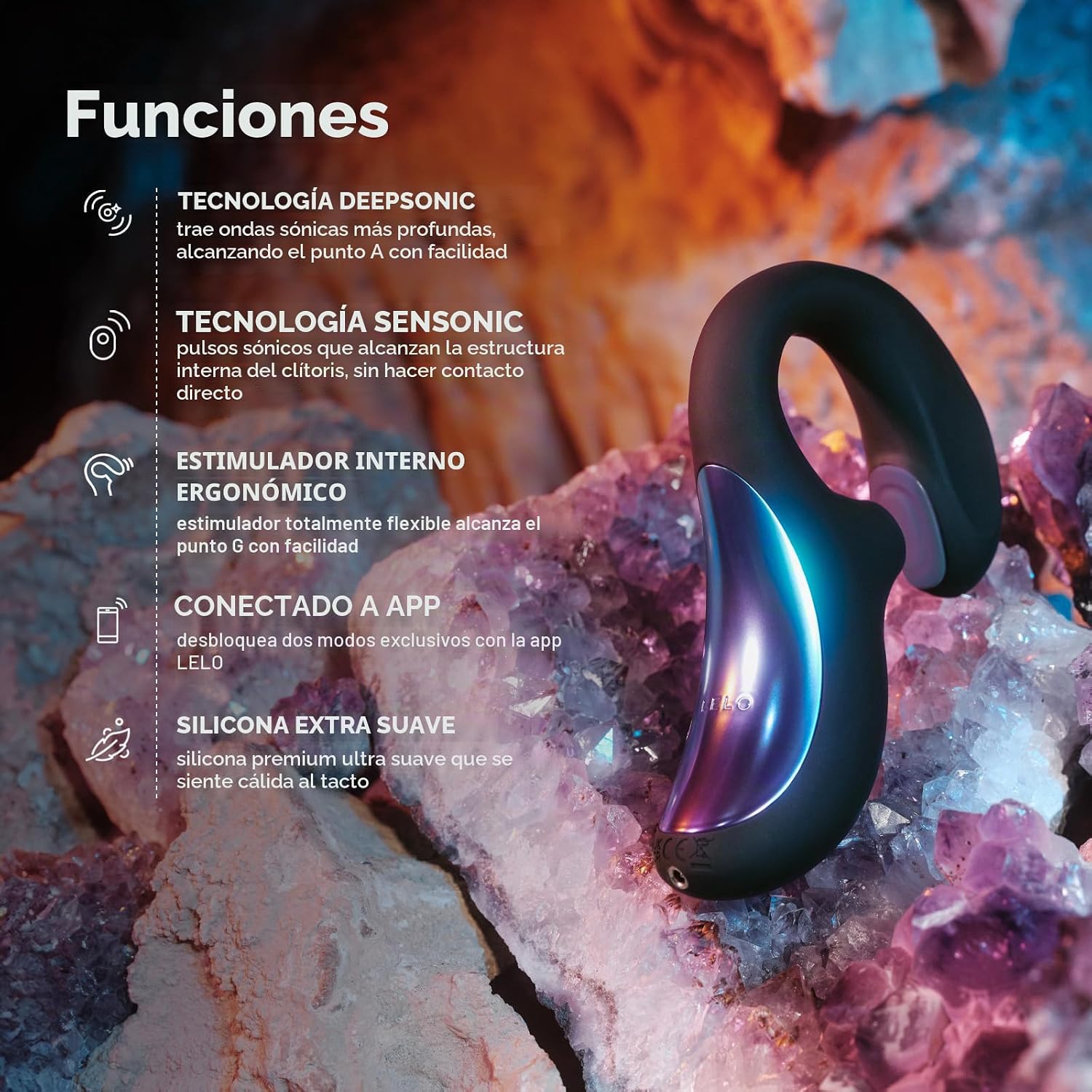 LELO Enigma Doble - Masajeador doble sónico femenino de triple esti...