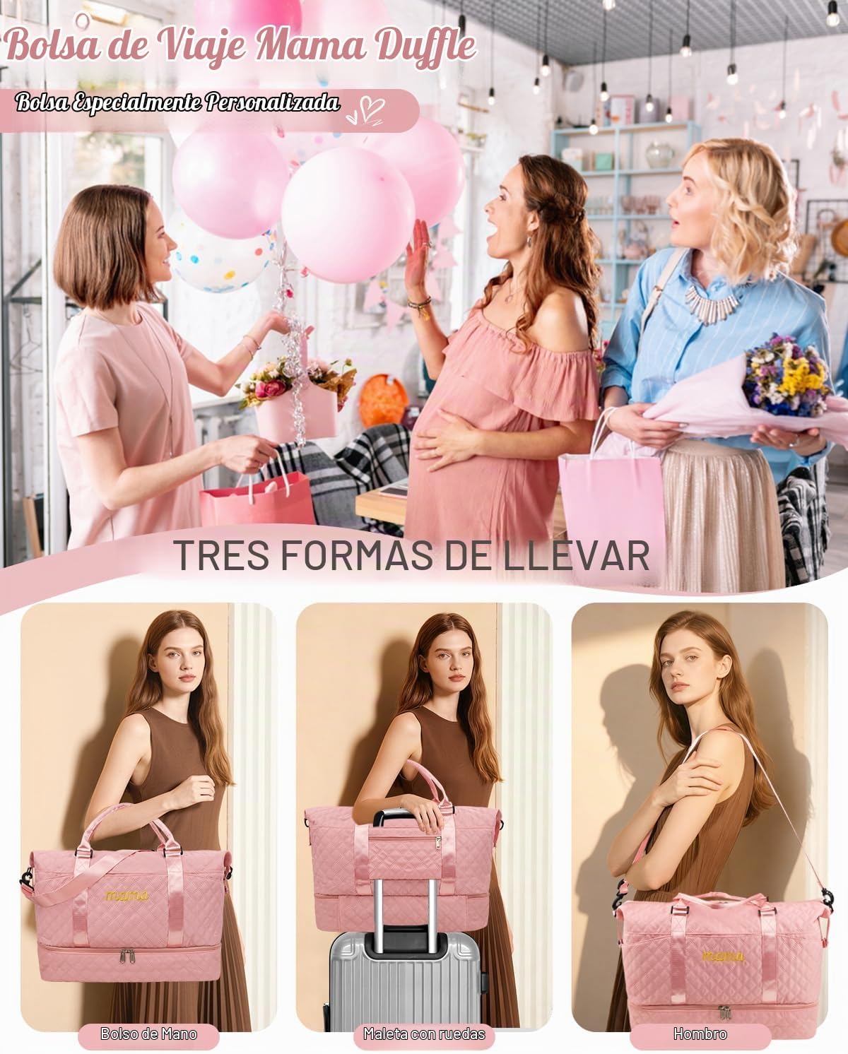 Mamá Bebé Bolsa de Hospital para Embarazo Esenciales para Mujeres P...