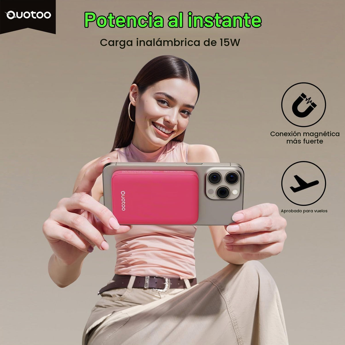 para el cargador portátil Magsafe, banco magnético delgado de la en...