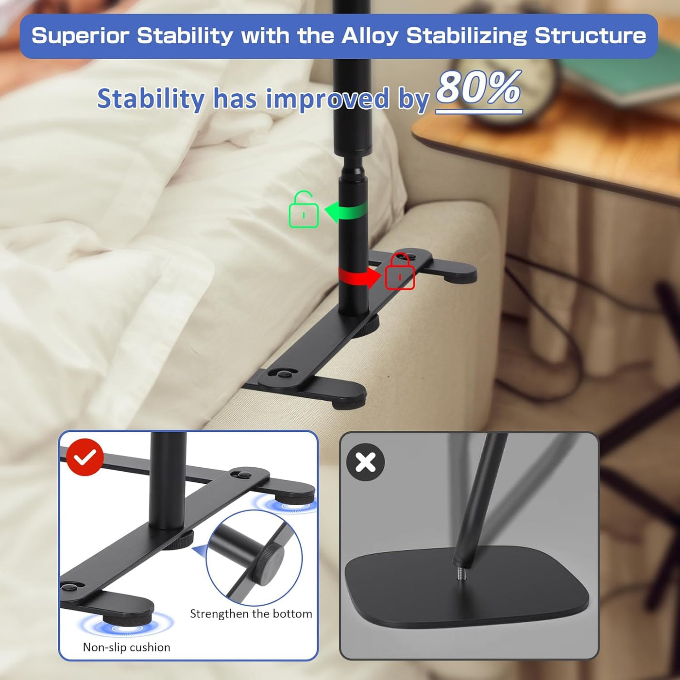 IKSTAR Soporte de manguera CPAP para cama, colgador retráctil de tu...