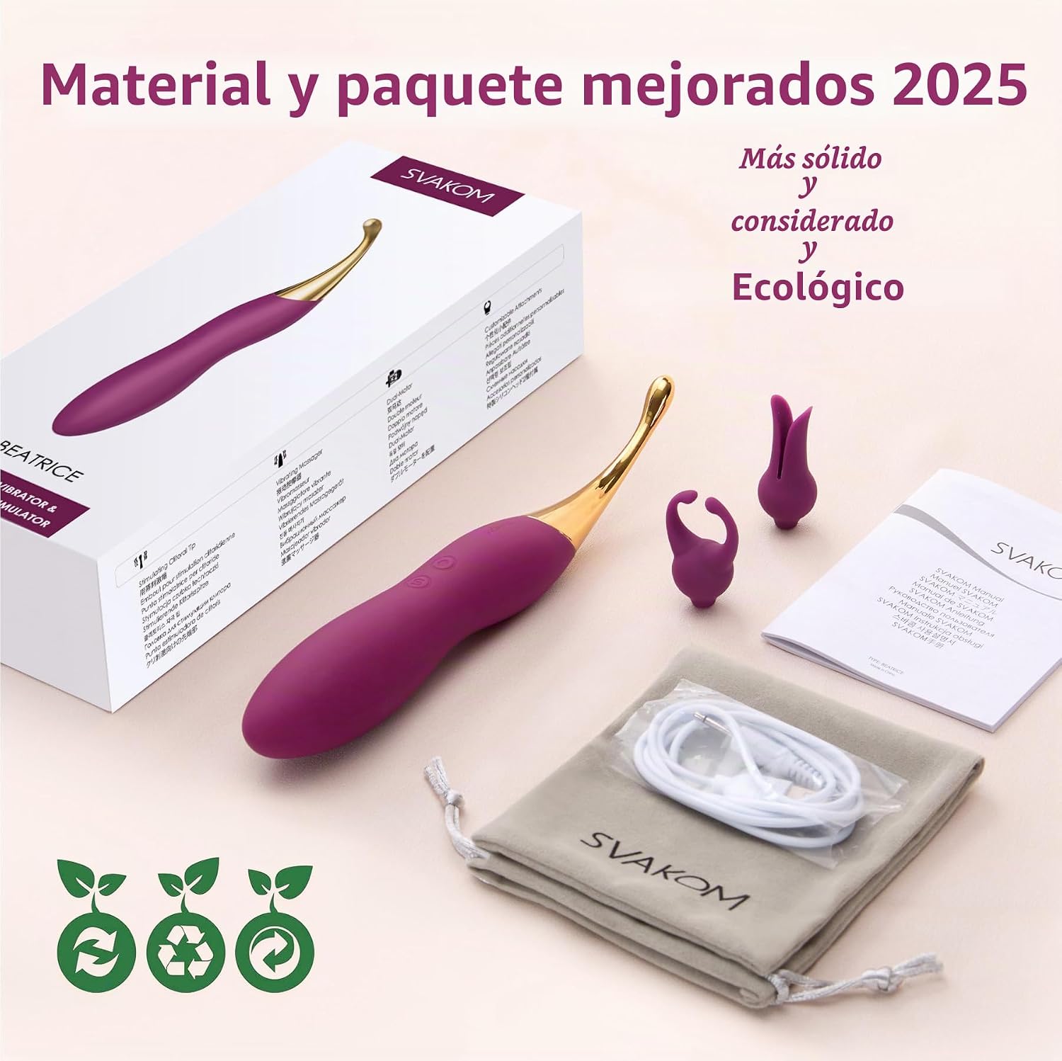 SVAKOM Vibrador de clítoris Squirting Consolador Juguetes sexuales...