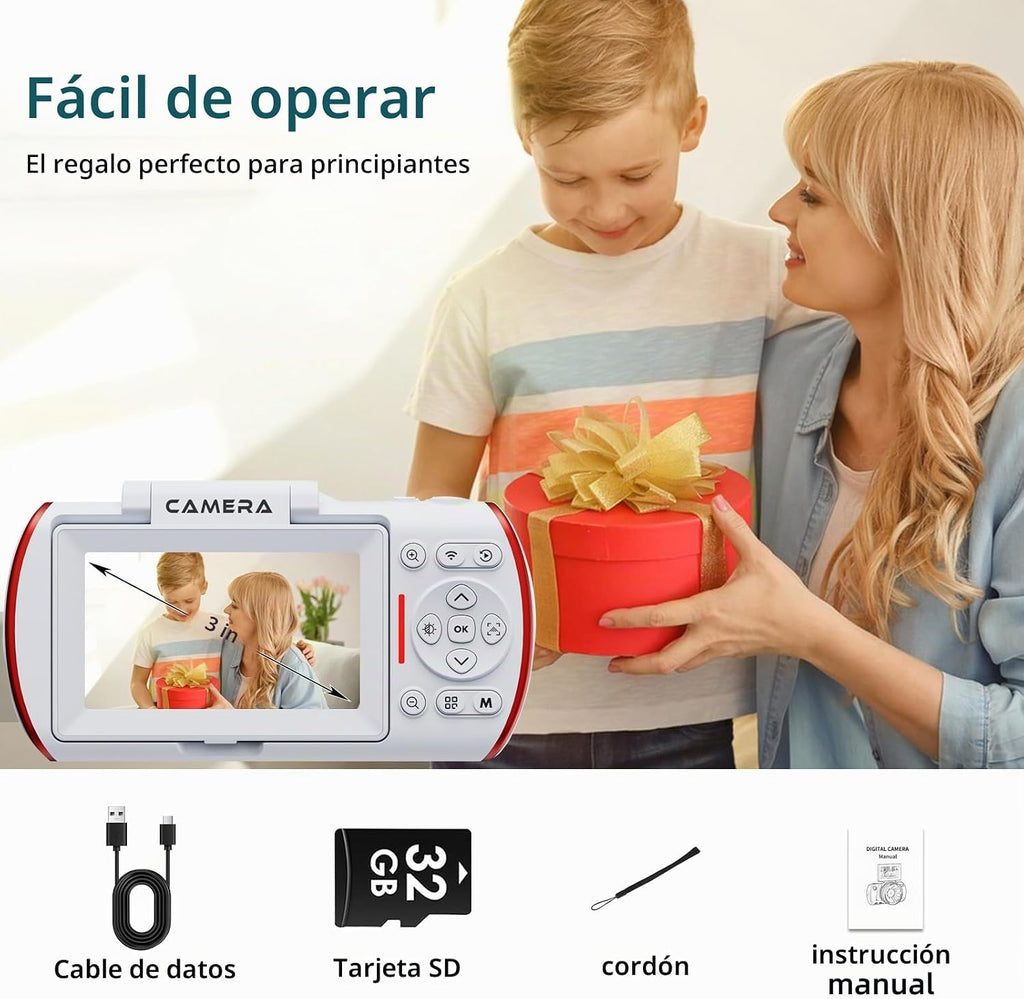 RAZPLYN - Cámara digital 4K para enfoque automático de fotografía,...