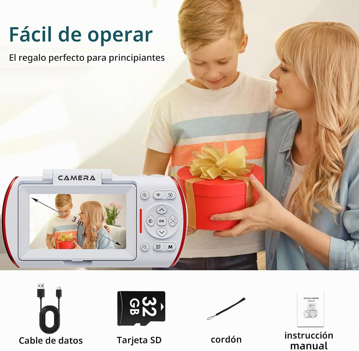 RAZPLYN - Cámara digital 4K para enfoque automático de fotografía,...