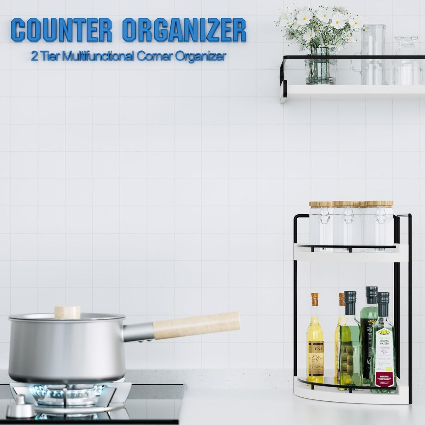 CeleVista Organizador esquinero para encimera de baño, almacenamien...