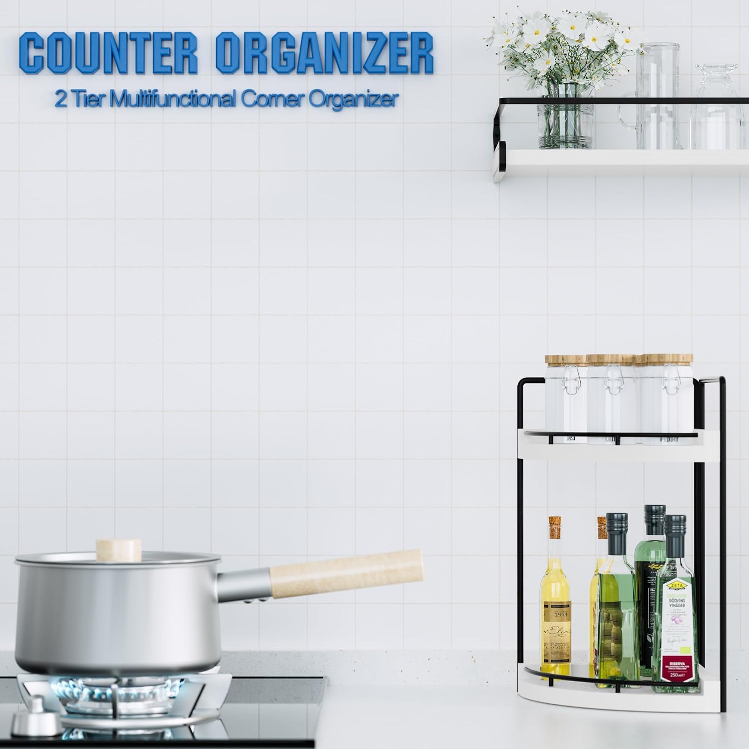 CeleVista Organizador esquinero para encimera de baño, almacenamien...