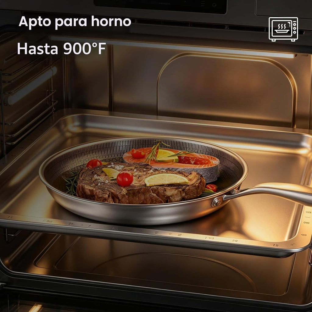 COOKER KING Juego de utensilios de cocina de acero inoxidable, jueg...