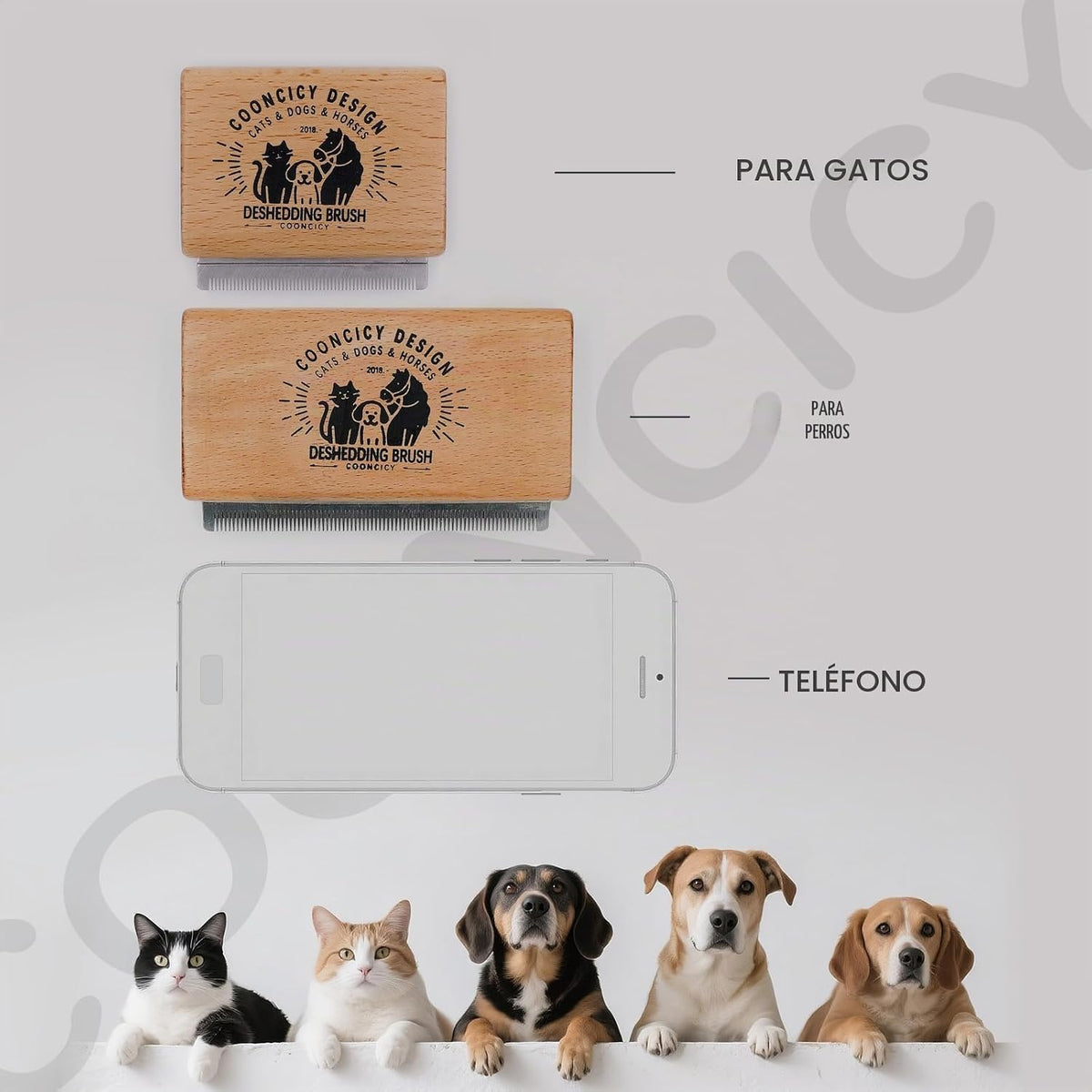 Cooncicy Cepillo de deshedding para gatos y mascotas pequeñas | Pei...