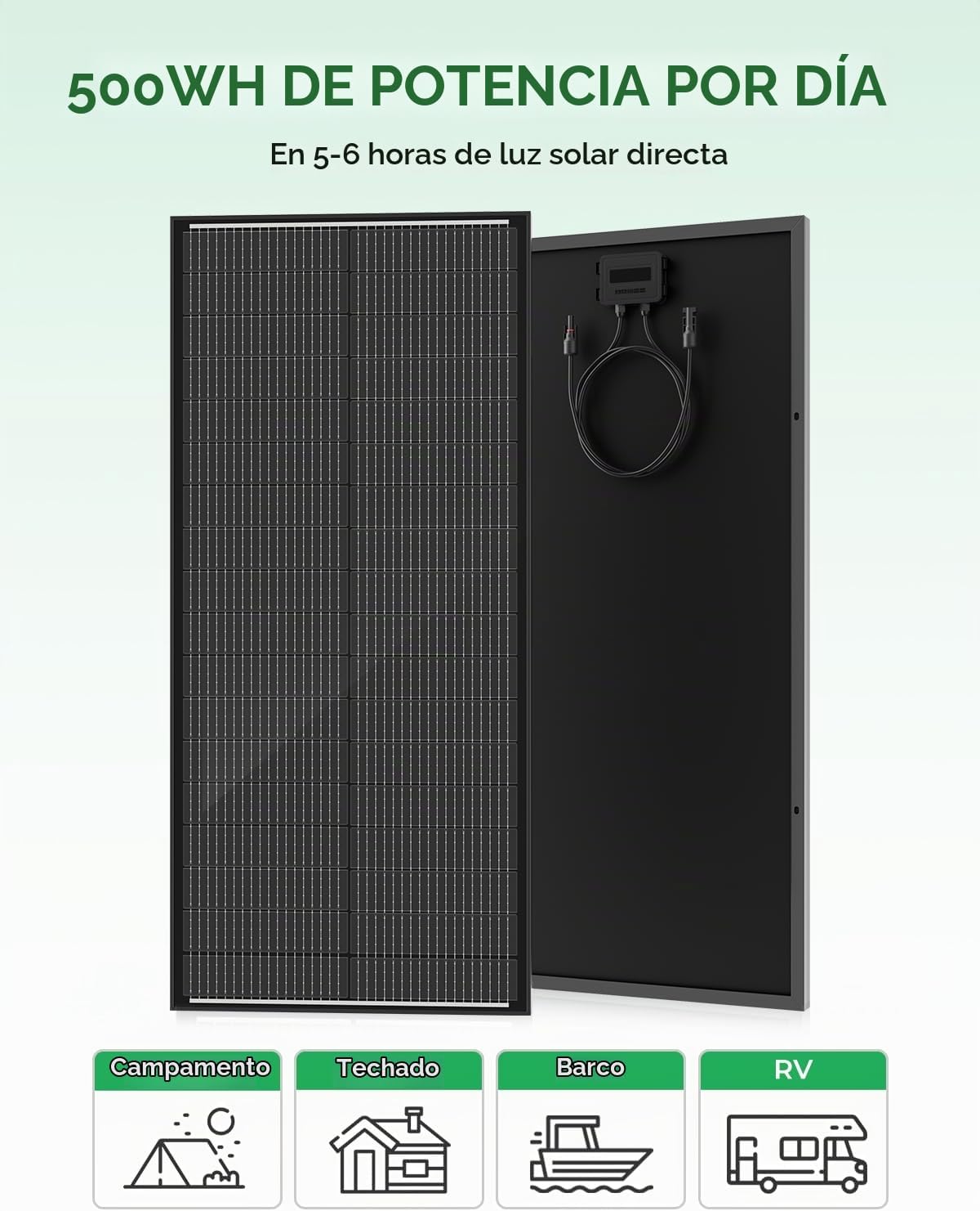 Rvpozwer Panel solar de 18BB 200 W, 2 paneles solares tipo N de 12...