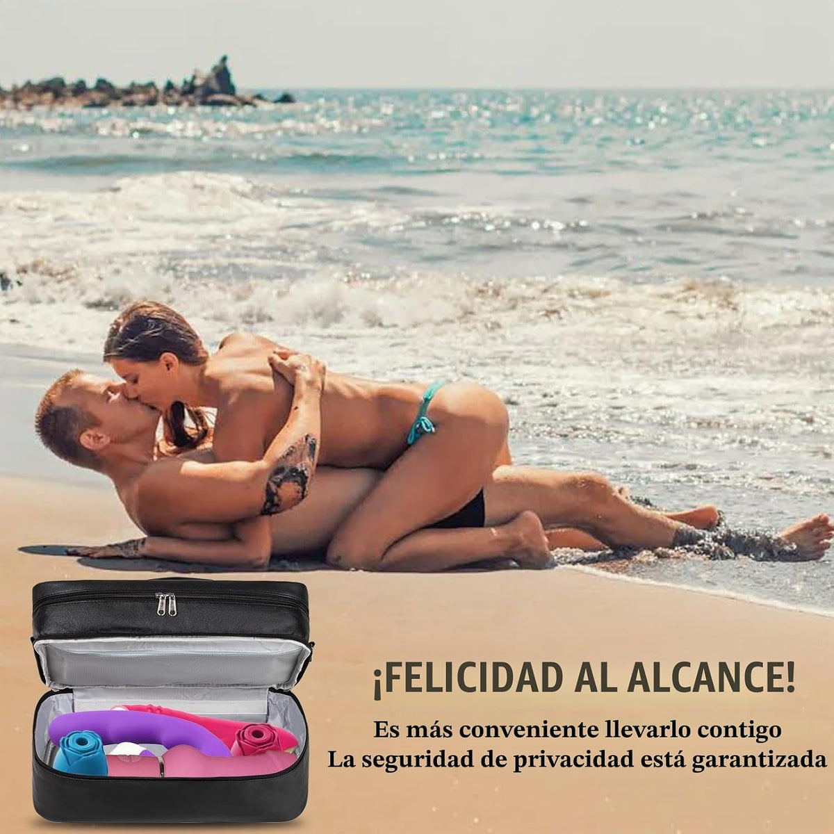 Bolsa de almacenamiento de juguetes sexuales con cerradura, organiz...