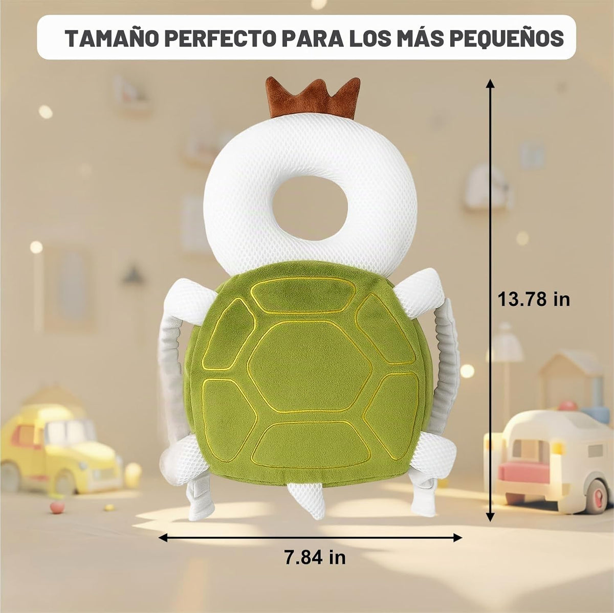 Mochila protectora de cabeza para bebé con un par de calcetines ant...