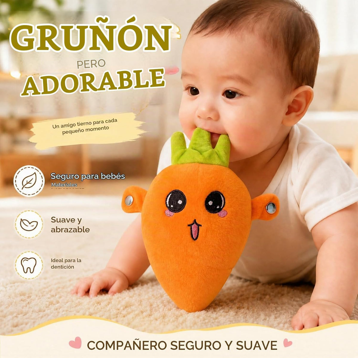 DoddyFun Juguetes sensoriales musicales, juego interactivo de peluc...