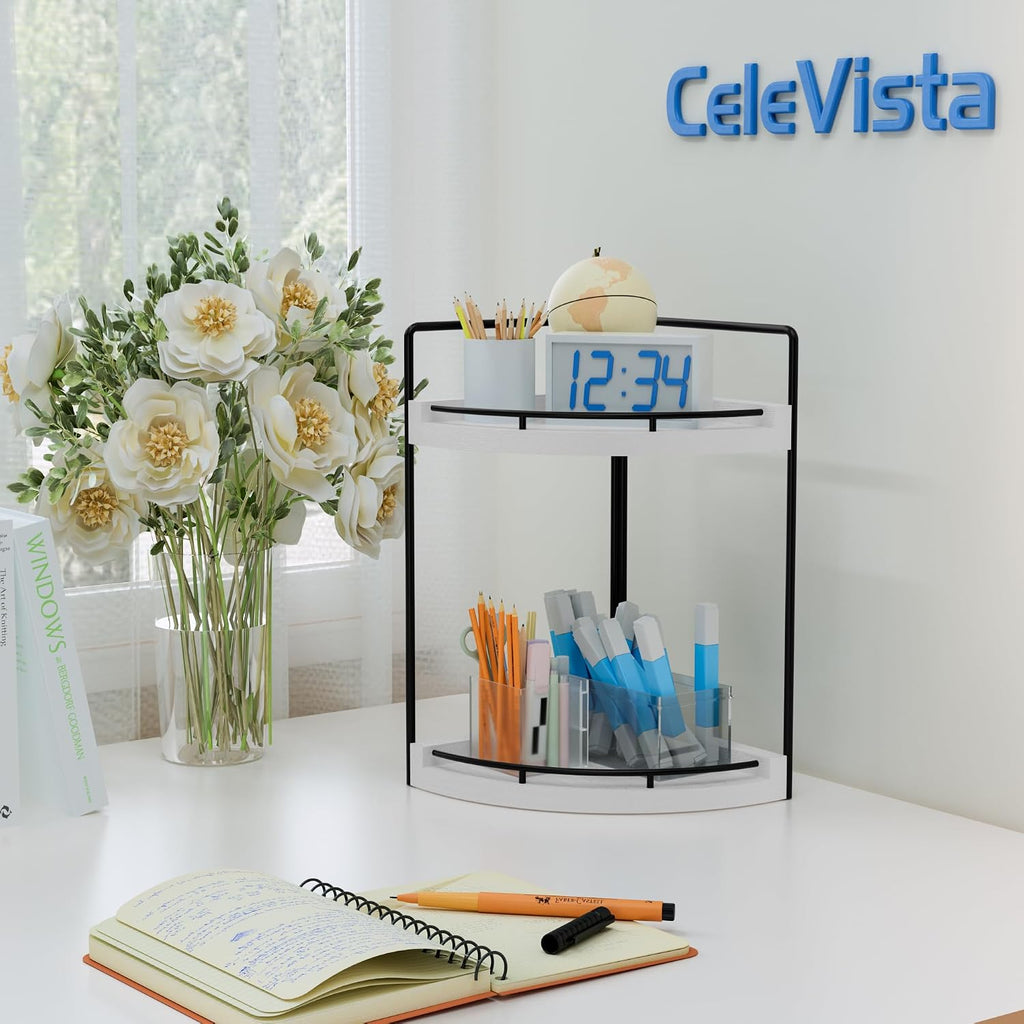 CeleVista Organizador esquinero para encimera de baño, almacenamien...