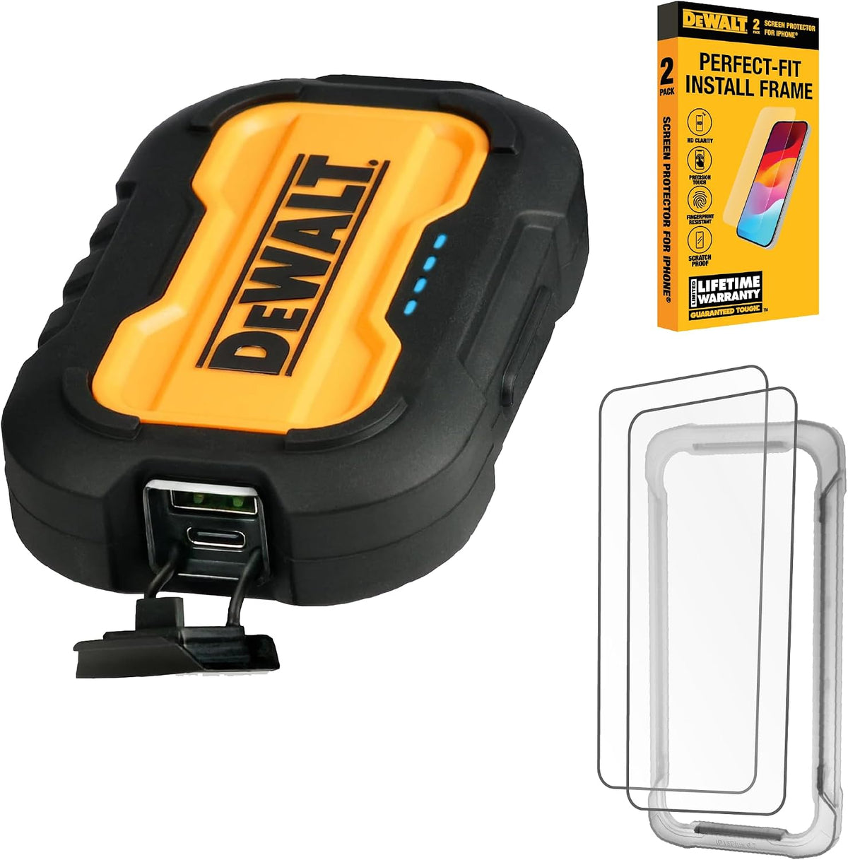 DEWALT Cargador portátil de 10 K, puerto USB-C, protectores de pant...