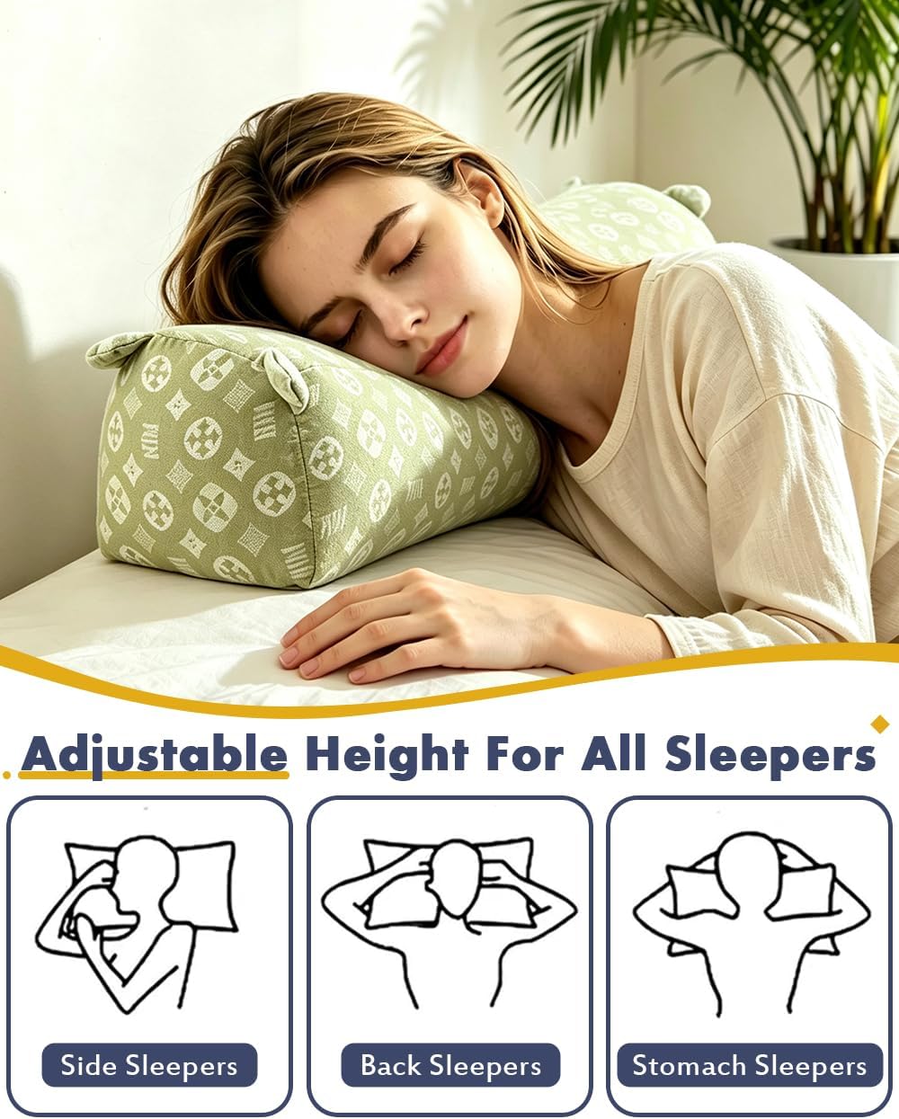 Almohada cervical cervical ajustable del rollo duro de la almohada...