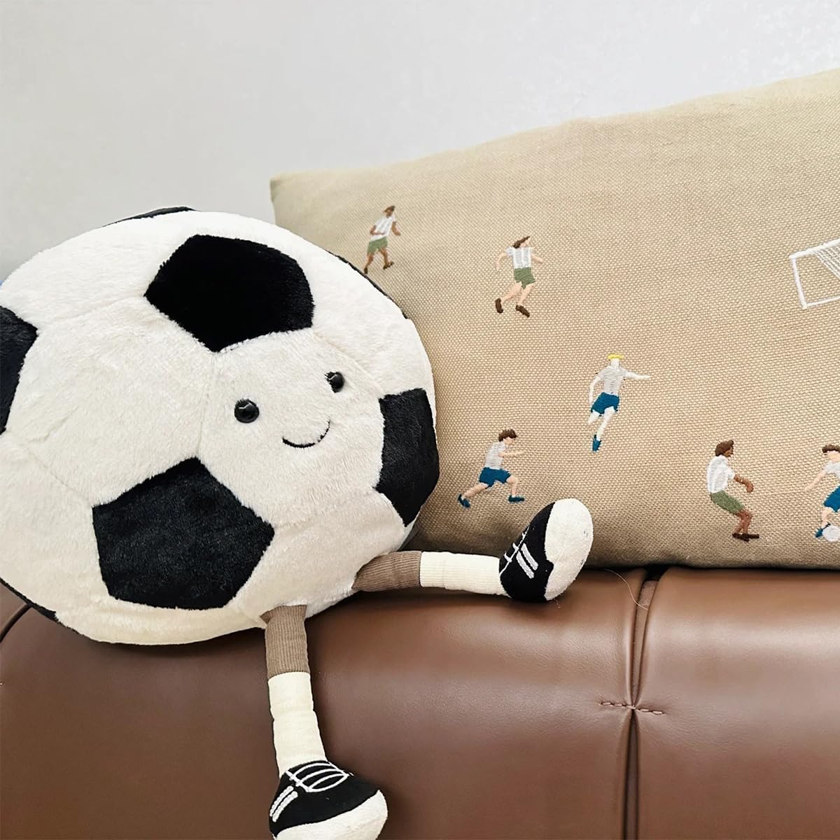 Linda almohada de pelota de fútbol de felpa de fútbol, divertido ju...