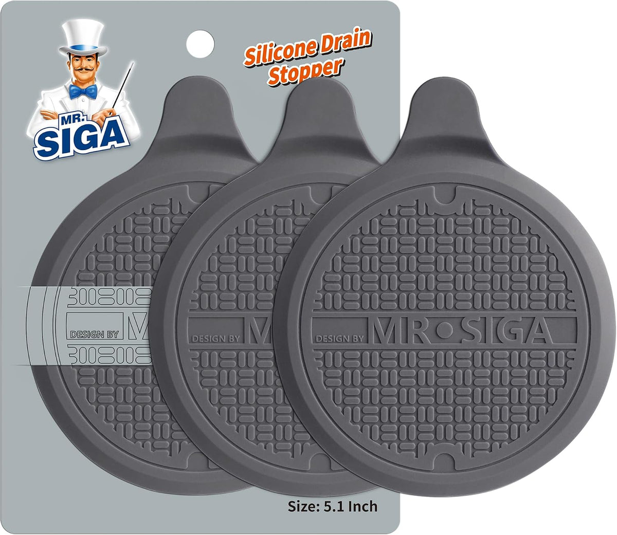 MR.SIGA Tapón de silicona para bañera, tapón de drenaje para ducha,...