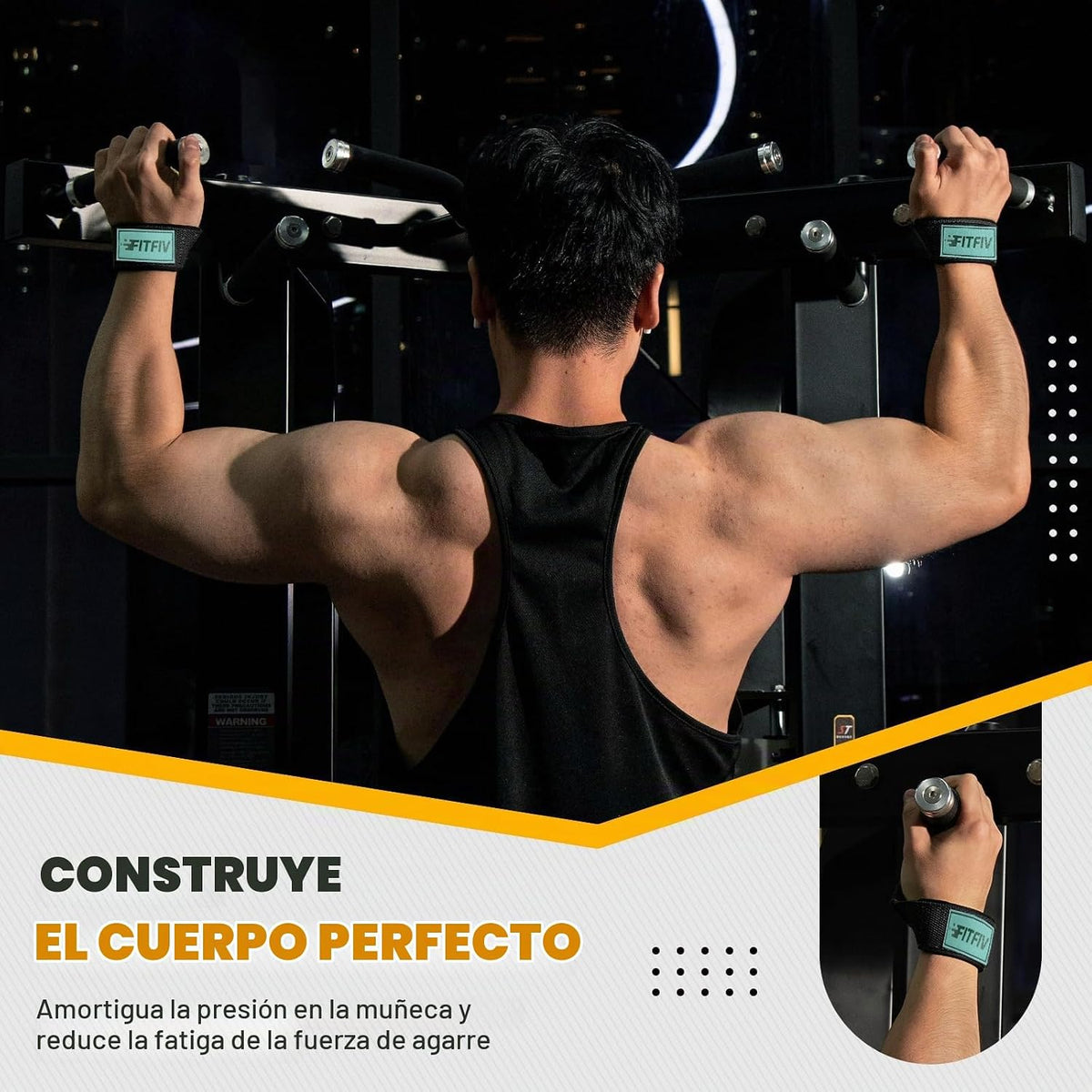 FITFIV Correas de levantamiento para levantamiento de pesas, correa...