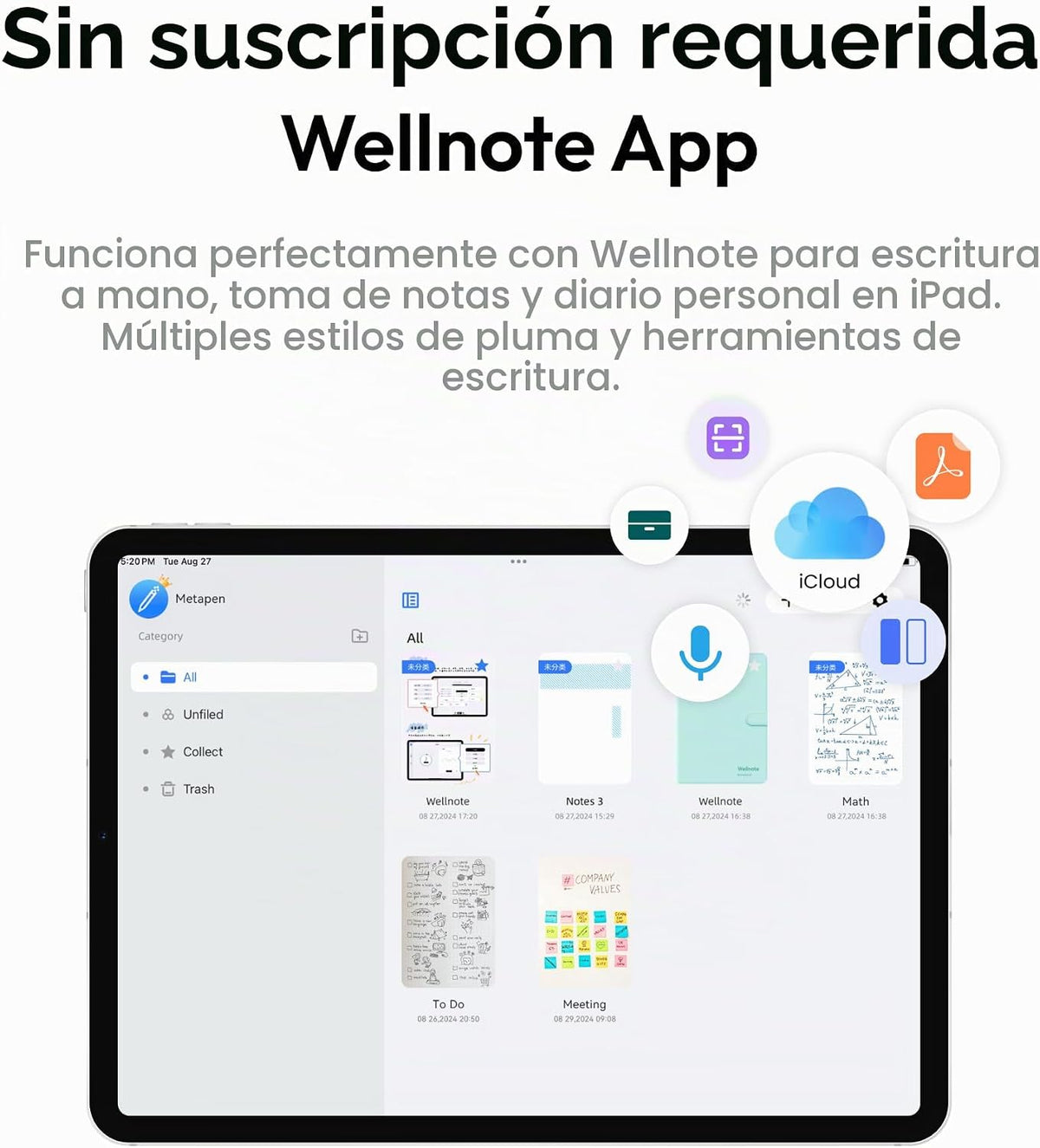 Metapen Lápiz A8 para Apple iPad 2018-2026, (carga 2 veces más rápi...