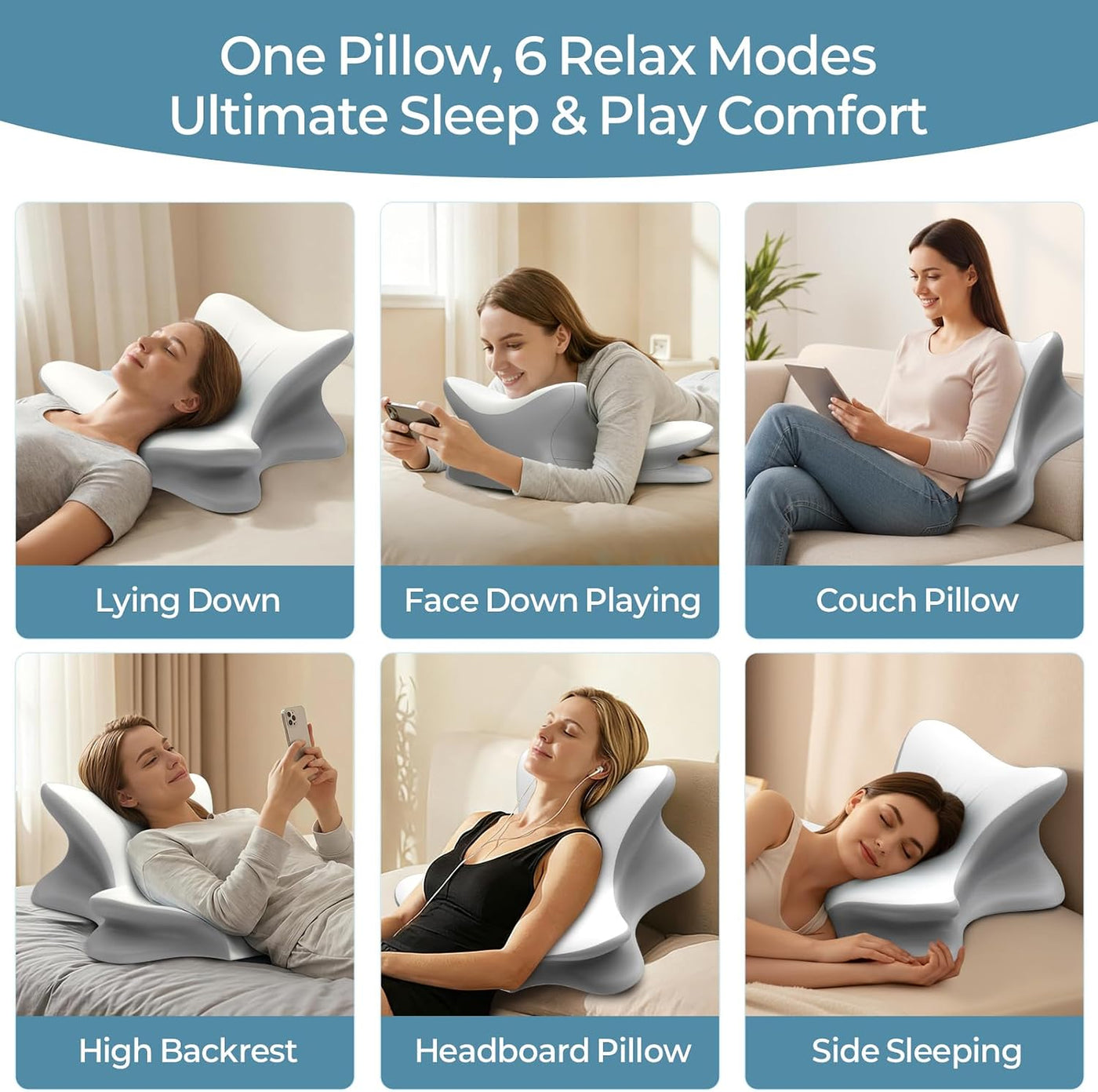 Almohada cervical para el cuello para aliviar el dolor, almohada de...