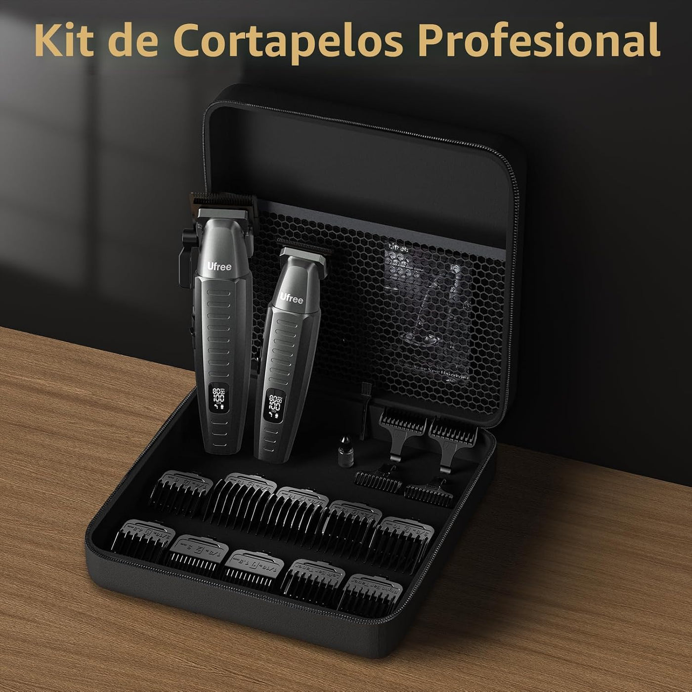 Ufree Cortapelos inalámbricos para hombres, juego de cortapelos pro...