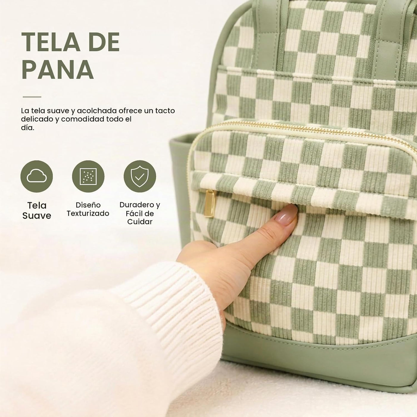 miss fong Bolsa de pañales verde pequeña bolsa de pañales para bebé...