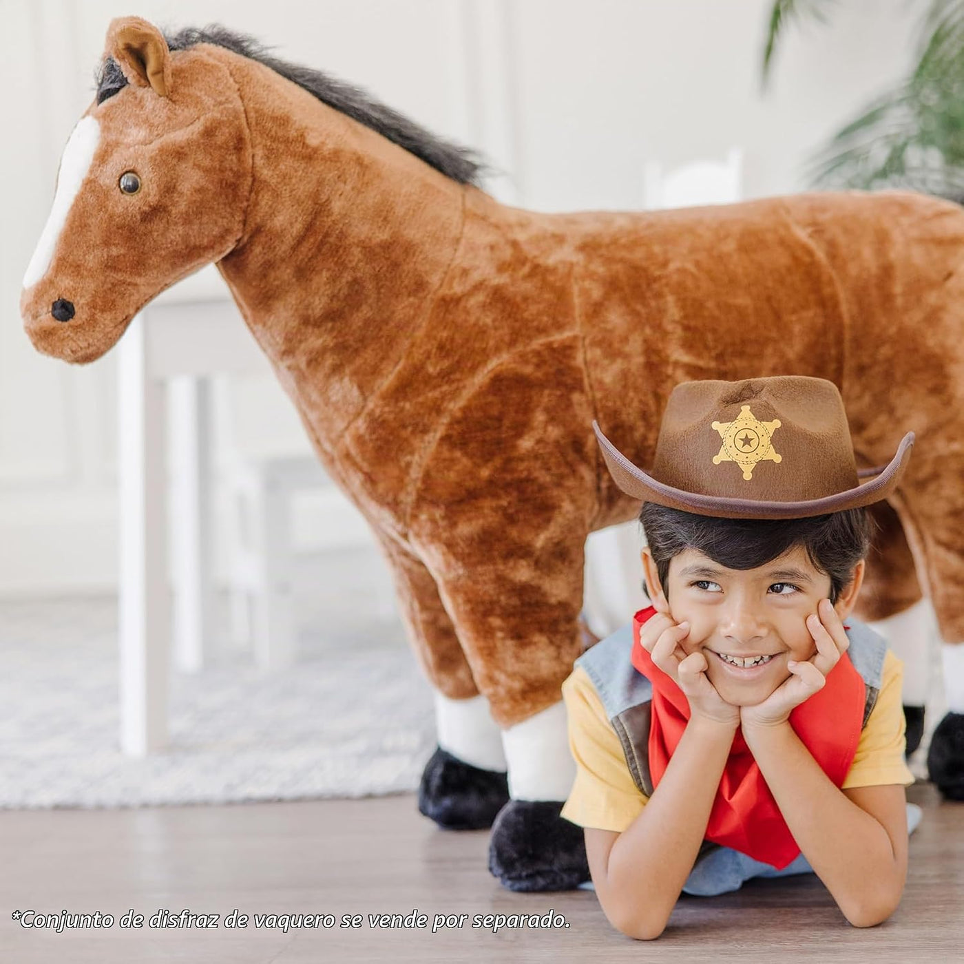Caballo gigante de peluche Melissa &amp; Doug, peluche realista (ca...