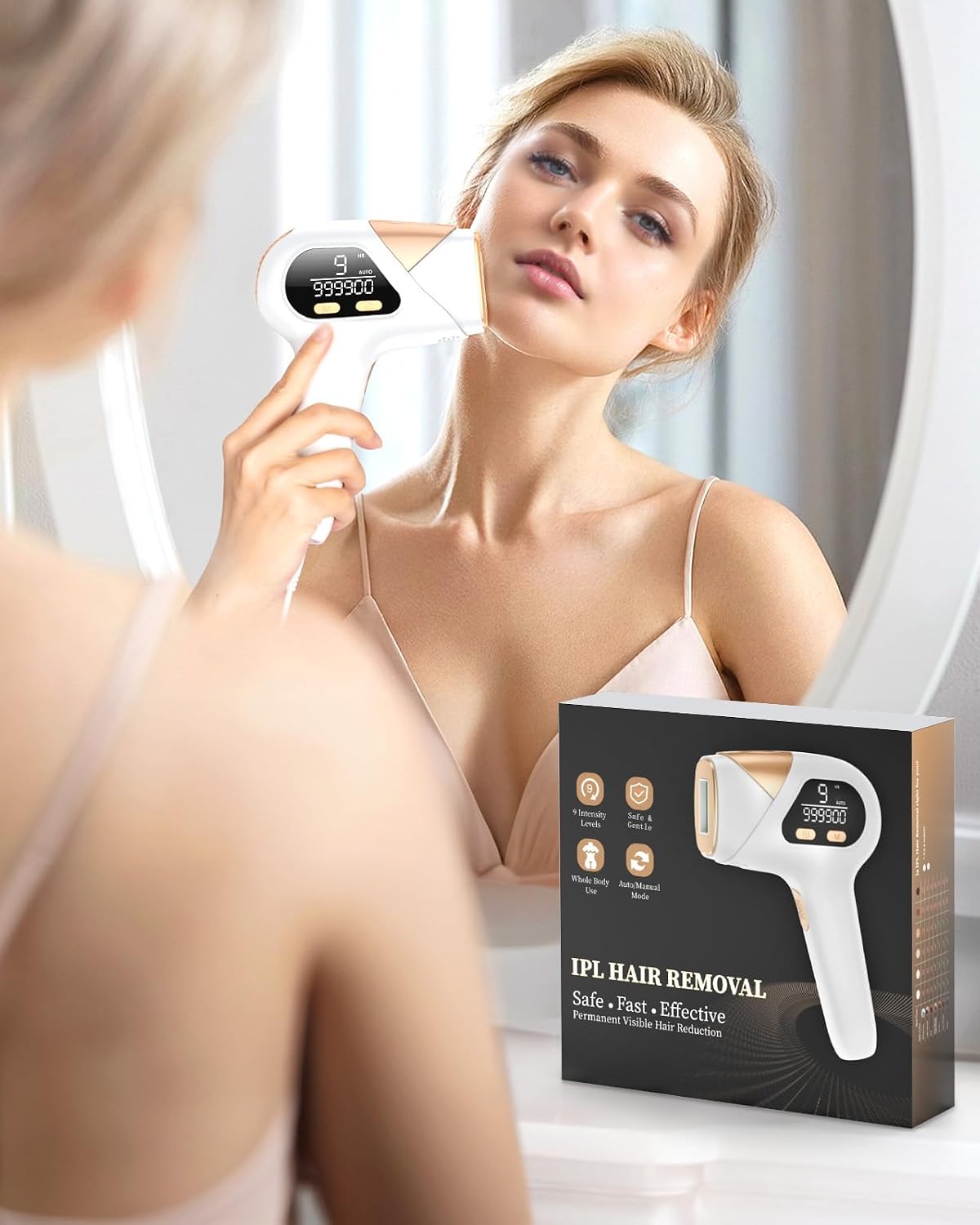 LYSMOSKI Depilación láser para mujeres y hombres, dispositivo segur...