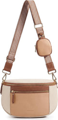 Missnine Bolso Cruzado, Bolsos Cruzados de Cuero Medianos para Mujeres Bolso de Viaje, Bolso de Hombro con Ranuras de Bloqueo RFID