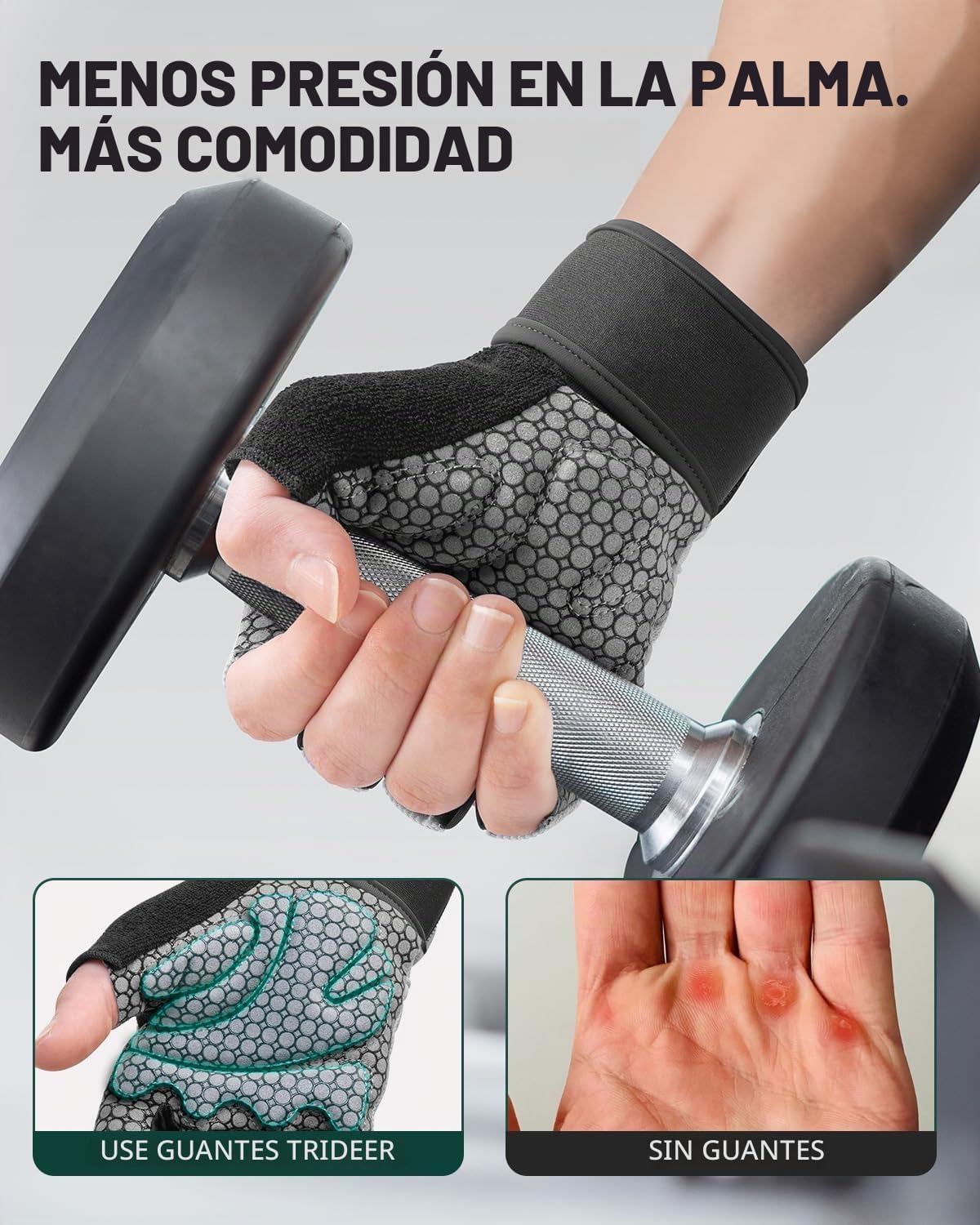 Trideer Guantes de levantamiento de pesas para mujeres y hombres |...