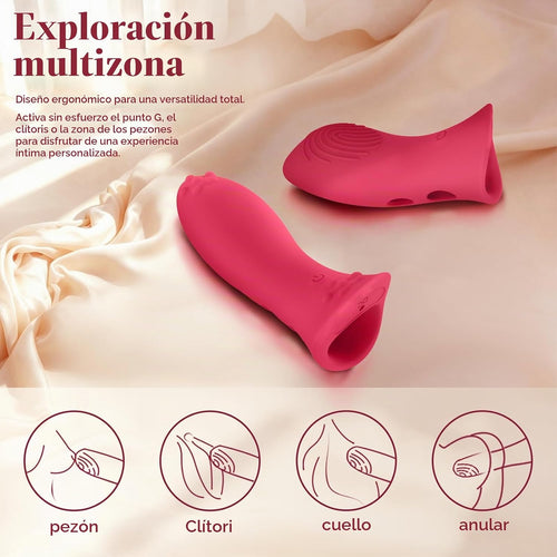 2 vibradores de dedos para mujeres, mini juguetes sexuales portátil...