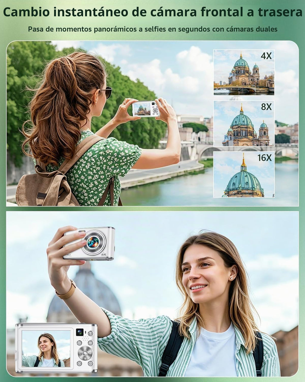 Cámara digital 4K mejorada 2026 para fotografía y vlogging, cámara...