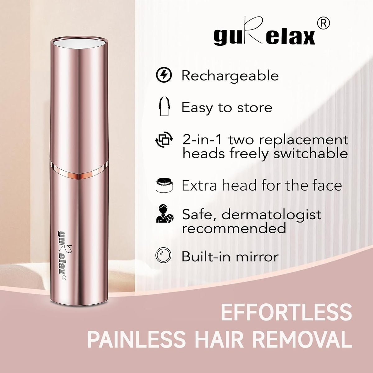Removedor de vello facial para mujeres (Gen 3 Pro), recortador faci...