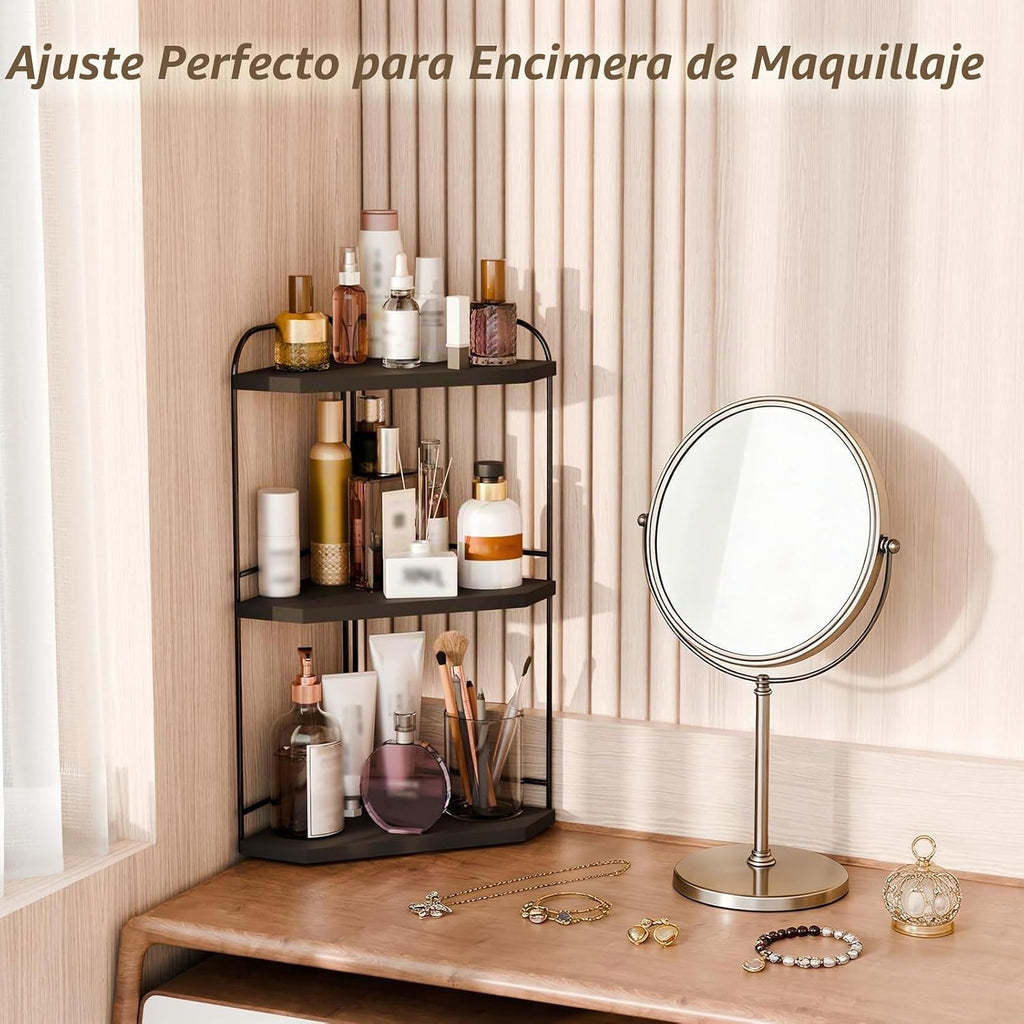 Naeqieo Organizador esquinero de encimera de baño, organizador de e...