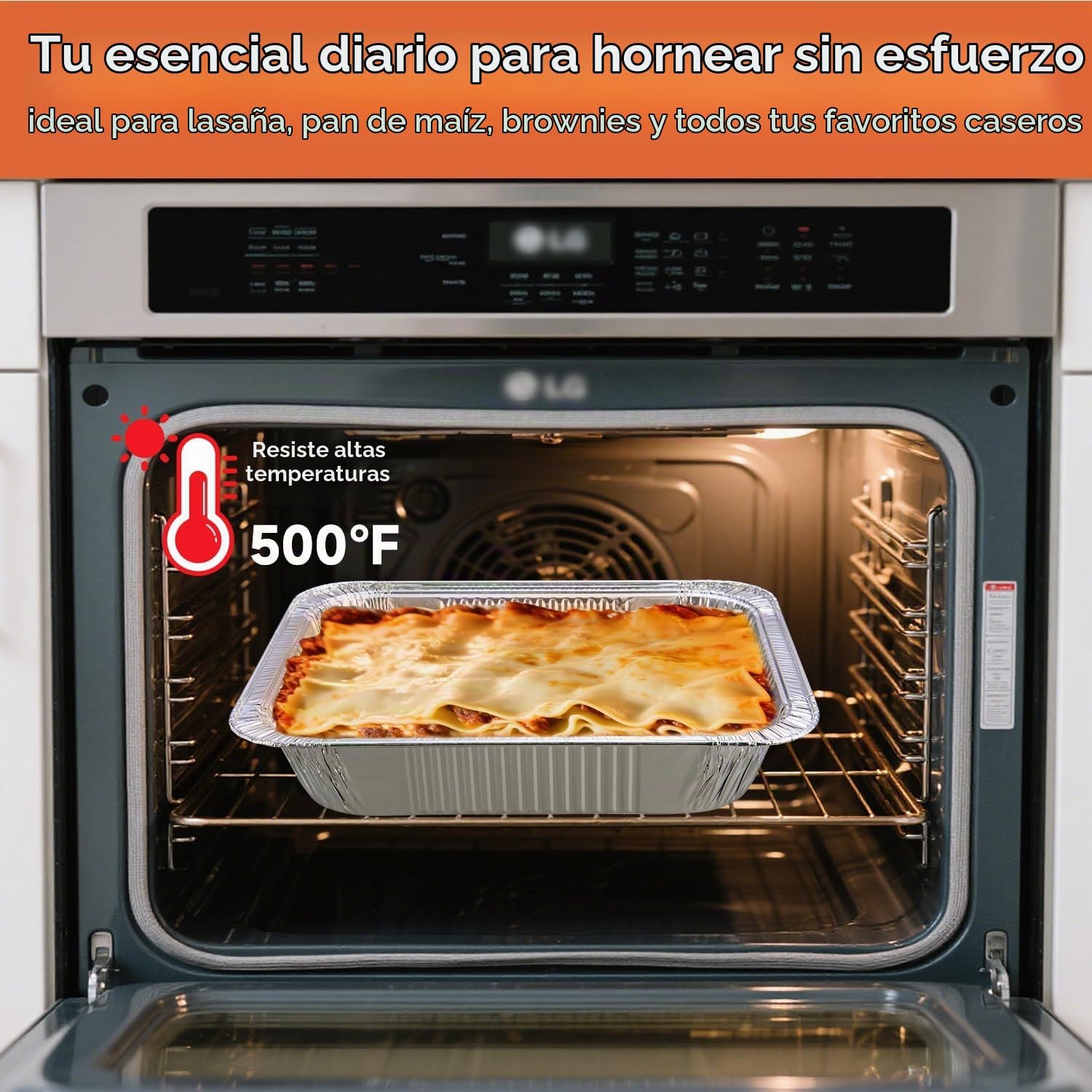 Lideropa Sartenes desechables de papel de aluminio con tapas de 9 x...