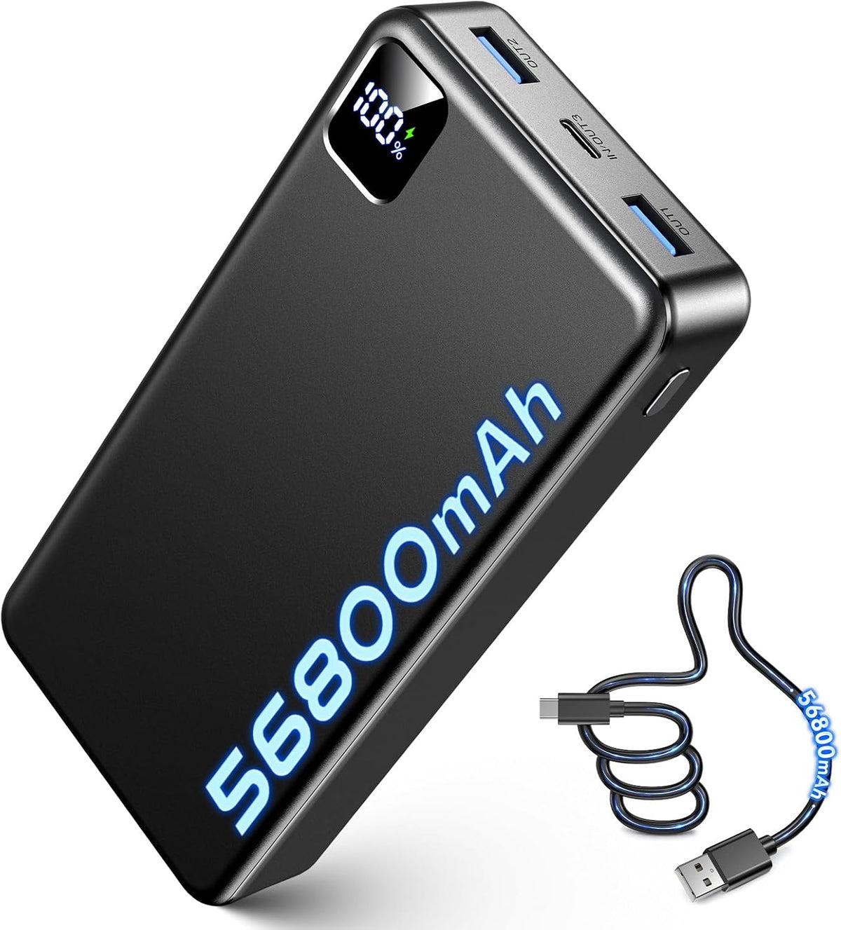 Cargador portátil 56800mAh, 22.5W Banco de carga rápida del poder c...