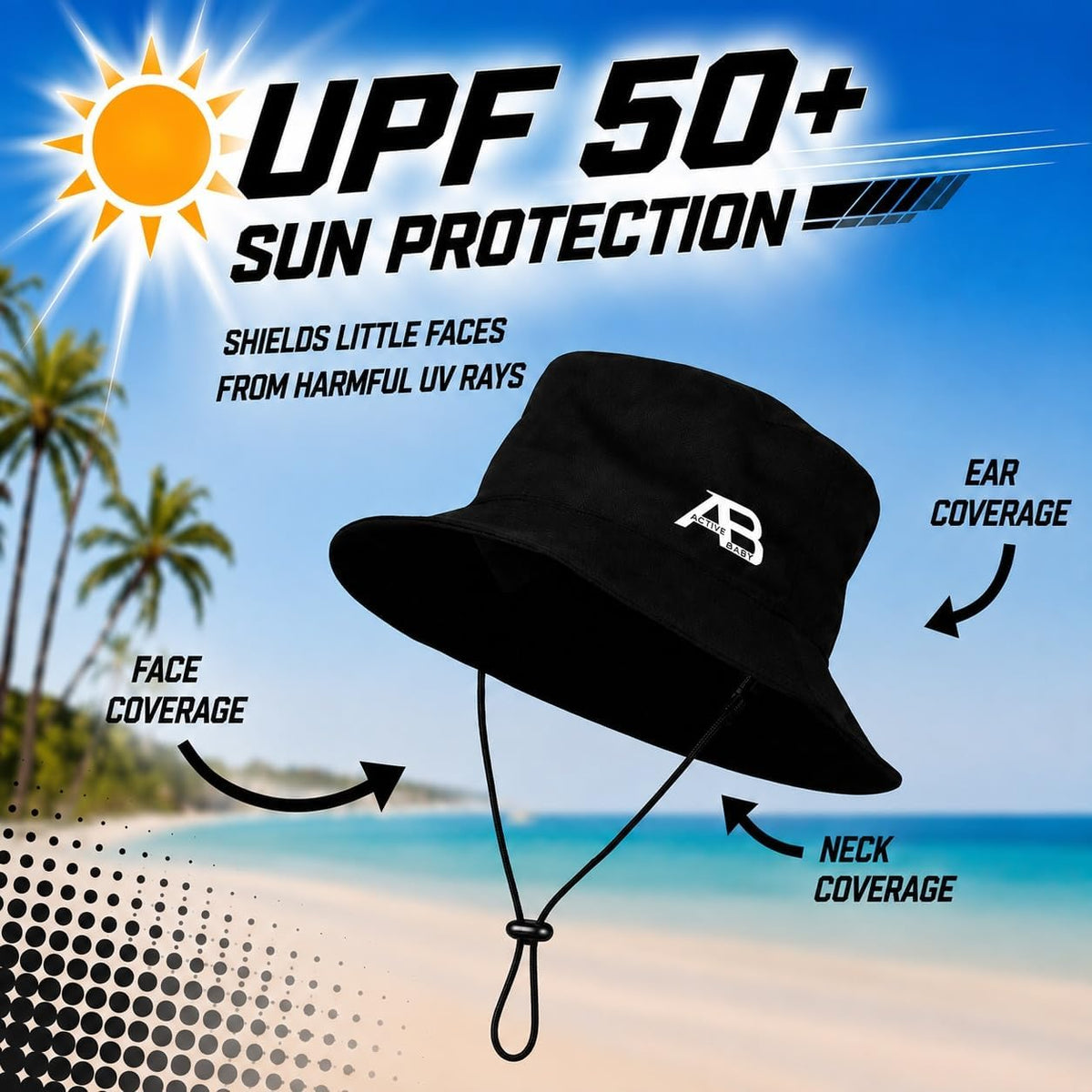 Sombrero de sol para niños pequeños con protección UV UPF 50+ para...